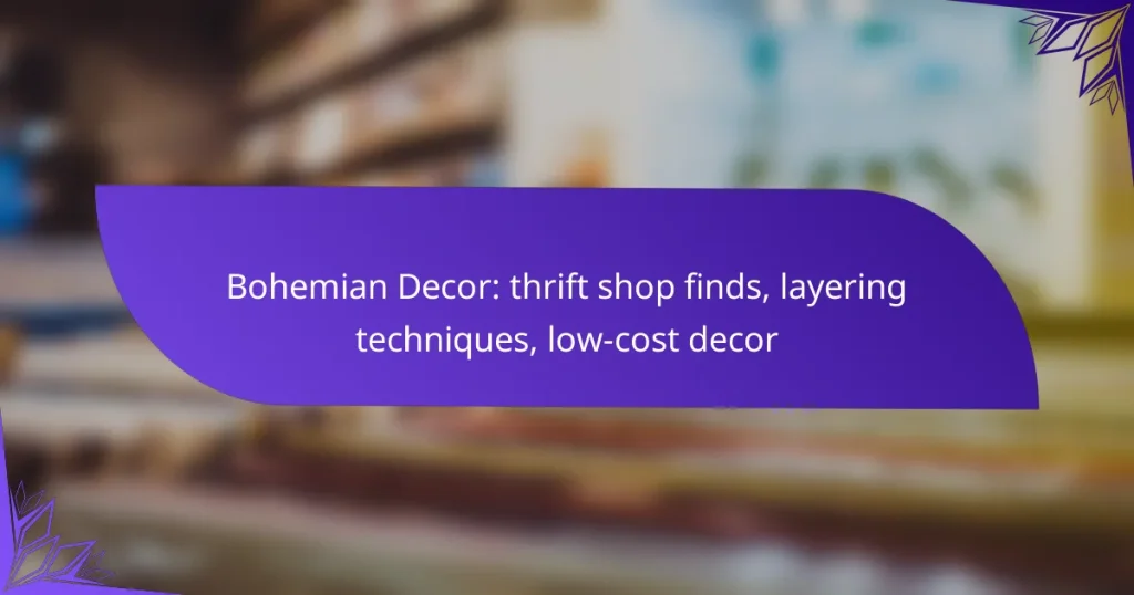 Bohemian Decor: thrift shop finds, layering techniques, low-cost decor