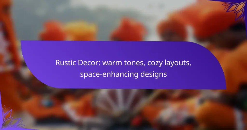 Rustic Decor: warm tones, cozy layouts, space-enhancing designs