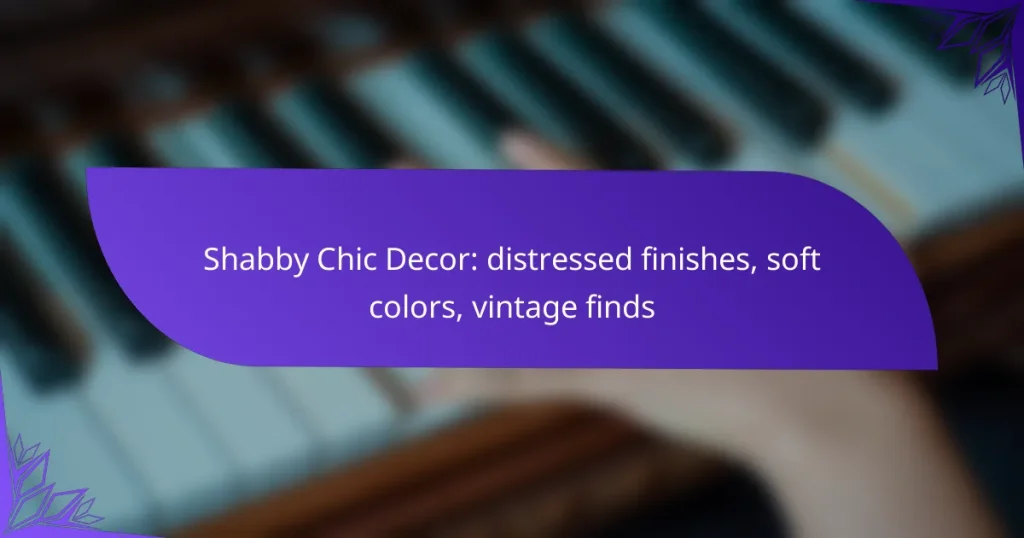 Shabby Chic Decor: distressed finishes, soft colors, vintage finds