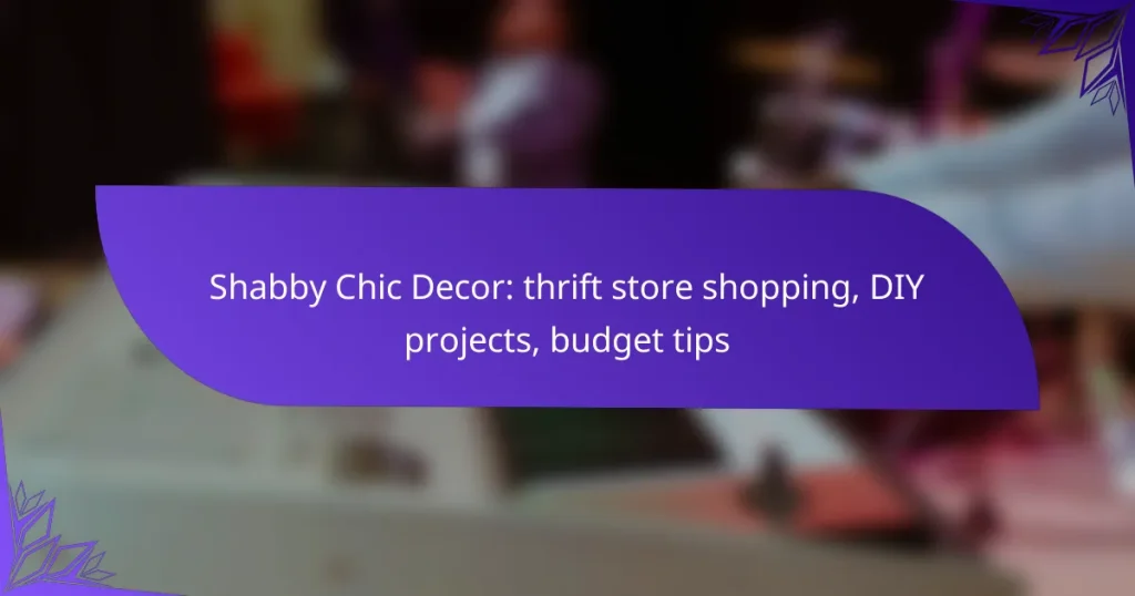 Shabby Chic Decor: thrift store shopping, DIY projects, budget tips