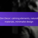 Zen Decor: calming elements, natural materials, minimalist design