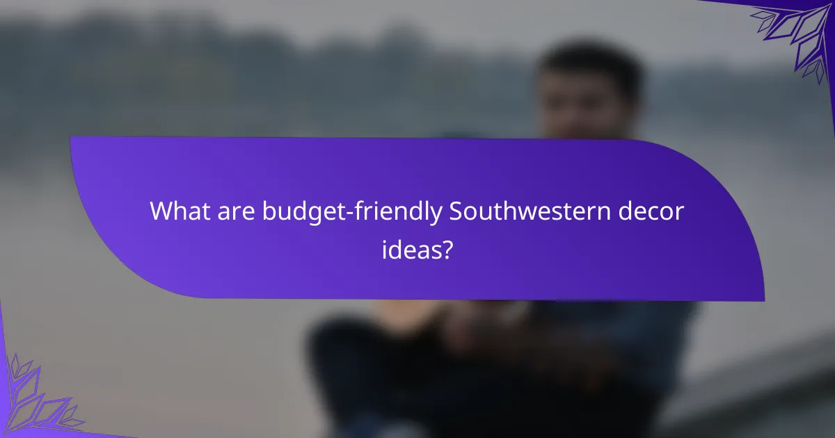 What are budget-friendly Southwestern decor ideas?