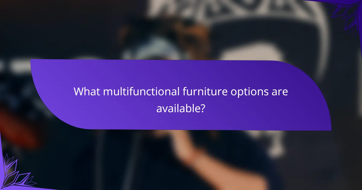 What multifunctional furniture options are available?